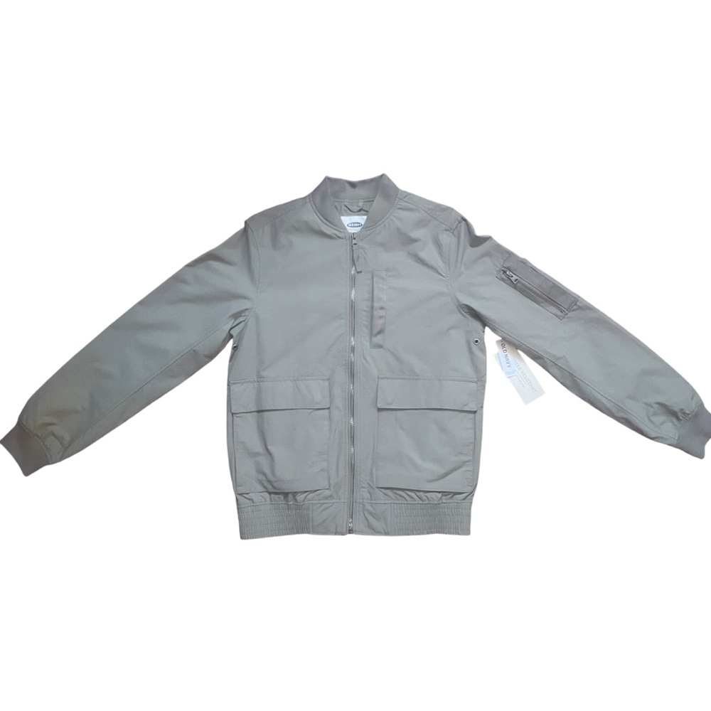 NWT OLD NAVY WATER RESISTANT TECH BOMBER JACKET FROSTY PINE COLOR SIZE XS